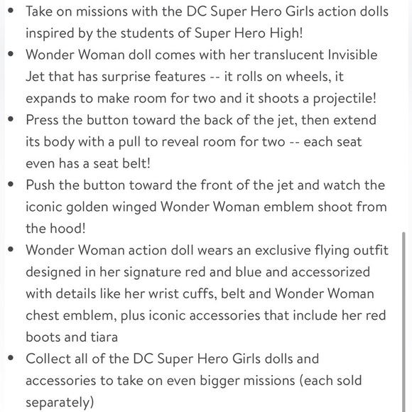 DC Super Hero Girls Wonder Woman & Invisible Jet Dolls 19.0 inches tall - Picture 17 of 17